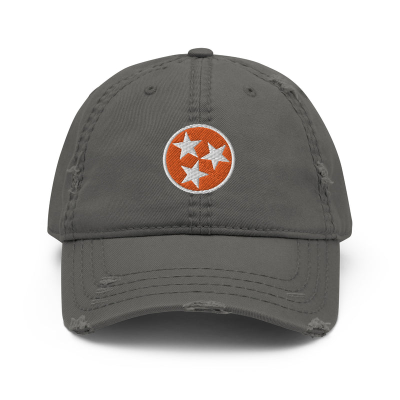 Orange Knoxville Tennessee Flag Distressed Dad Hat