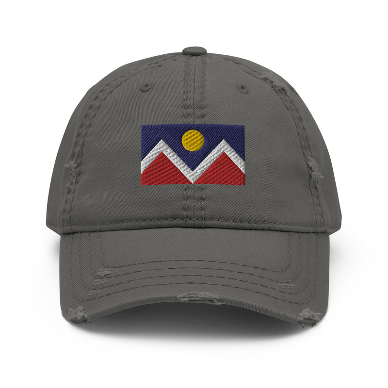 Denver Colorado Flag Distressed Dad Hat