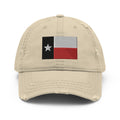 Black and Red Texas Flag Distressed Dad Hat
