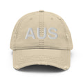 AUS Austin Airport Code Distressed Dad Hat