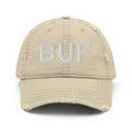 BUF Buffalo NY Airport Code Distressed Dad Hat