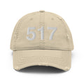 517 Lansing MI Area Code Distressed Dad Hat