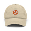Orange Knoxville Tennessee Flag Distressed Dad Hat