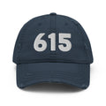 615 Nashville Area Code Distressed Dad Hat