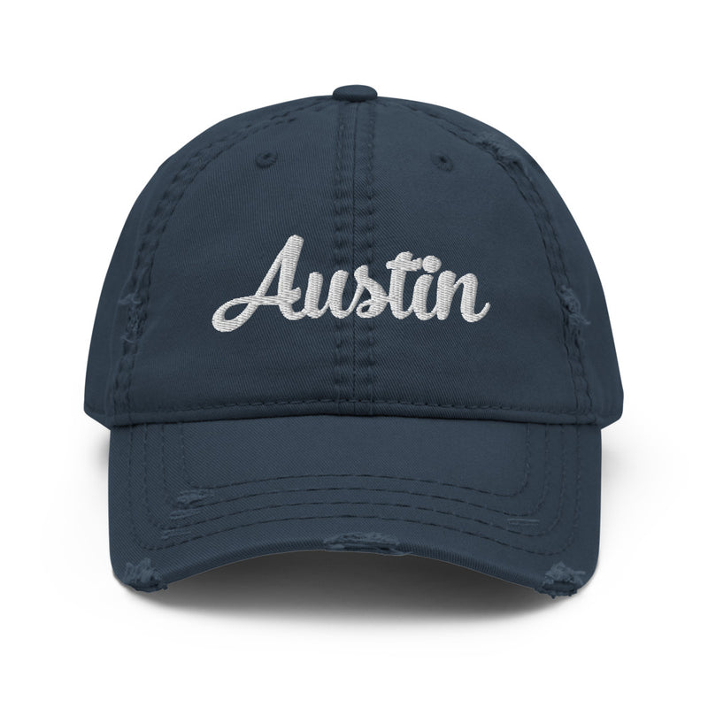 Script Austin TX Distressed Dad Hat