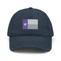 Purple Texas Flag Distressed Dad Hat