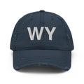 Wyoming WY Distressed Dad Hat