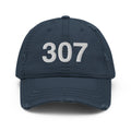 307 Wyoming Area Code Distressed Dad Hat