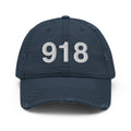 918 Tulsa Area Code Distressed Dad Hat