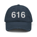 616 Grand Rapids MI Distressed Dad Hat