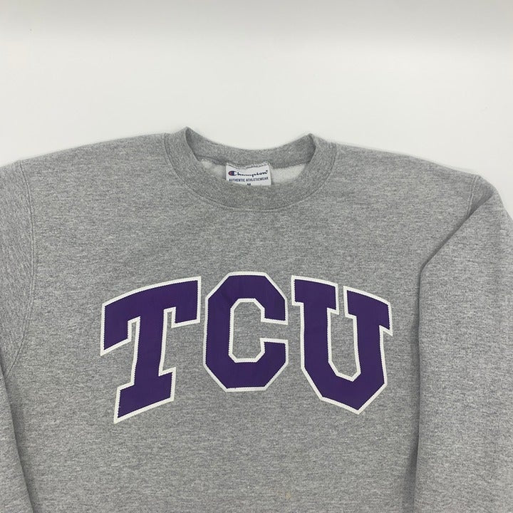 Gray TCU Horned Frogs Champion Sweatshirt Size M