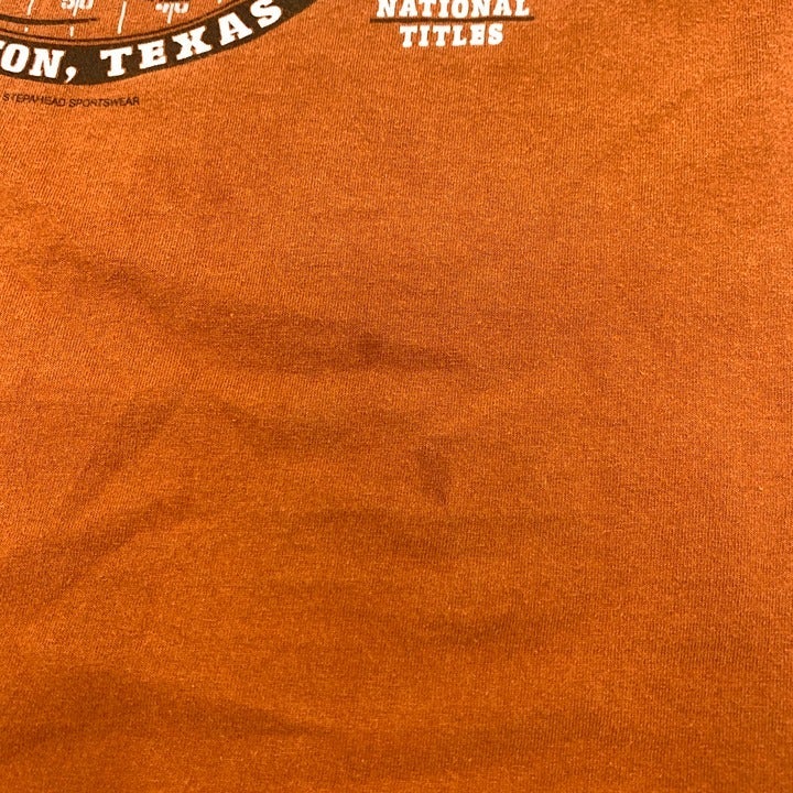 Burnt Orange 2005 Texas Longhorns Big 12 Football Champs T-Shirt Size XL