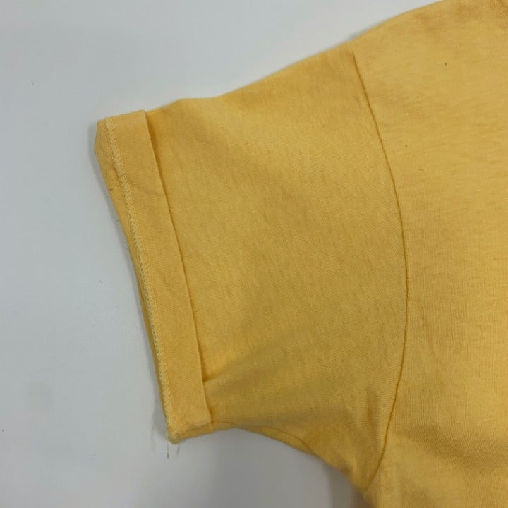 Vintage Gap Yellow Single Stitch Pocket T-shirt Size M Made in USA
