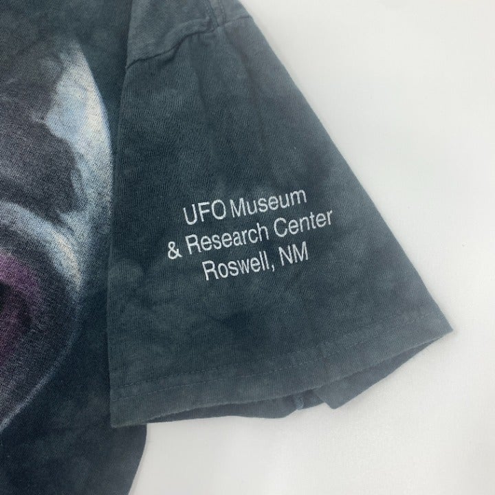 Tie Dye Alien UFO Museum T-shirt Size S