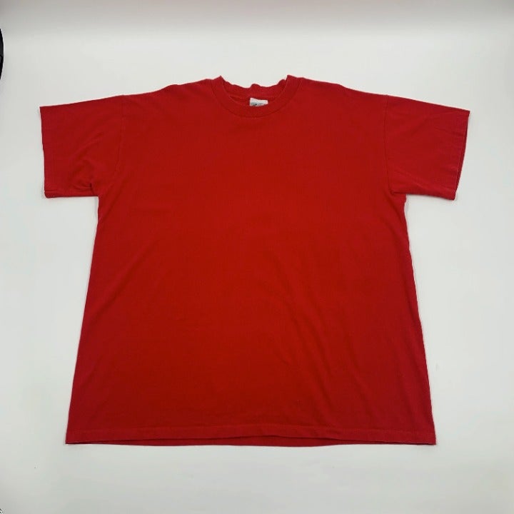 Vintage Red Single Stitch Blank T-shirt Size XL Made in USA