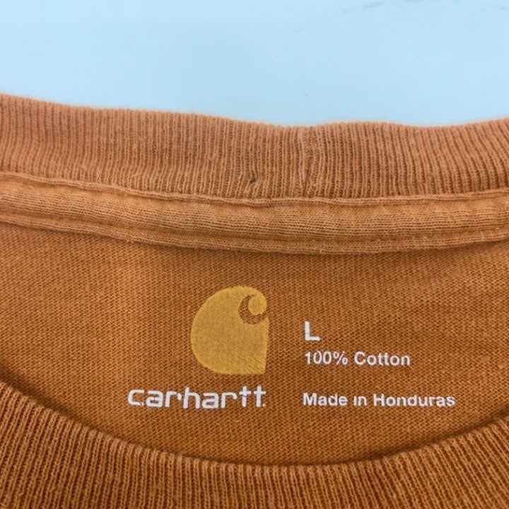 Orange Carhartt Pocket Tee size L