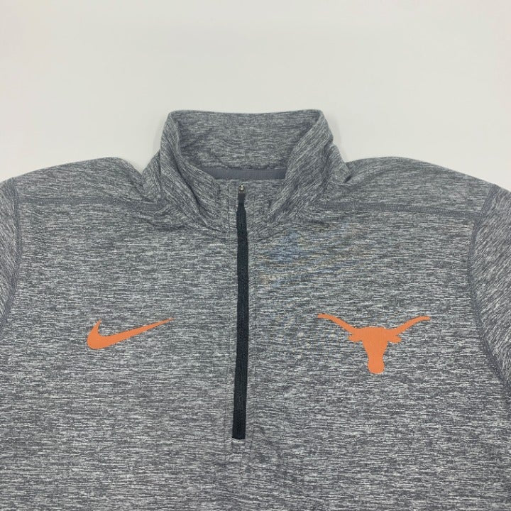 Gray Nike Texas Longhorns 1/4 pullover