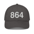 864 Greenville SC Area Code Organic Cotton Dad Hat