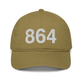 864 Greenville SC Area Code Organic Cotton Dad Hat