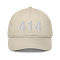 414 Milwaukee Area Code Organic Cotton Dad Hat
