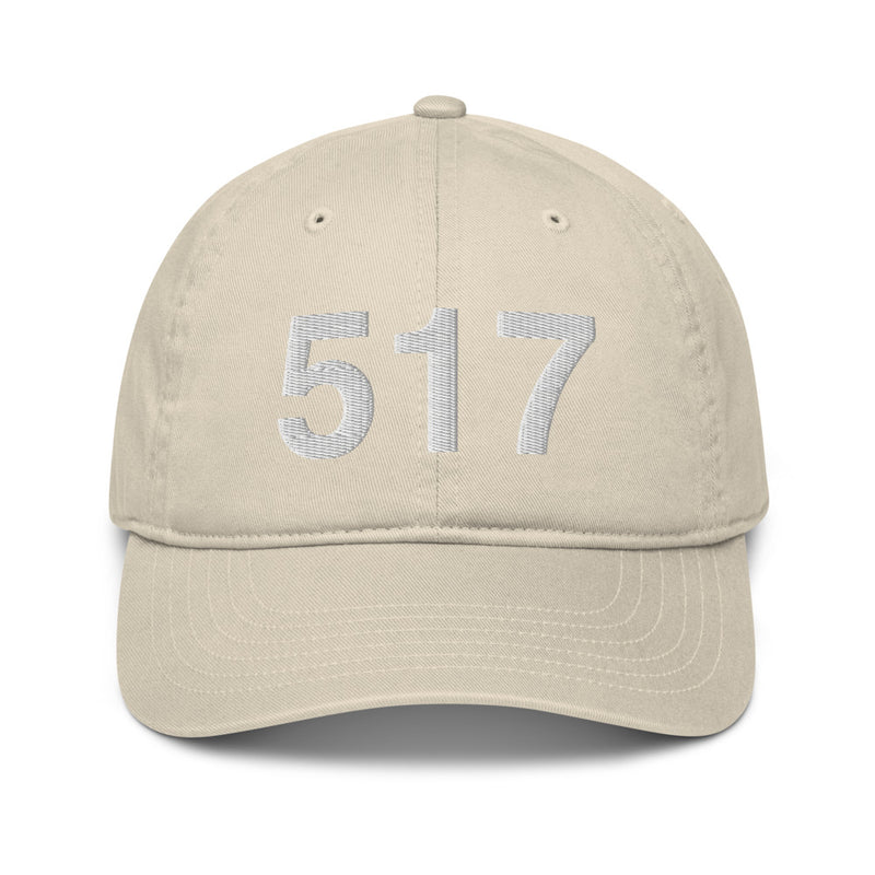 517 Lansing MI Area Code Organic Cotton Dad Hat