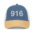 916 Sacramento Area Code Faded Trucker Hat