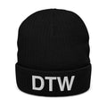 DTW Detroit MI Airport Code Recycled Cuffed Beanie