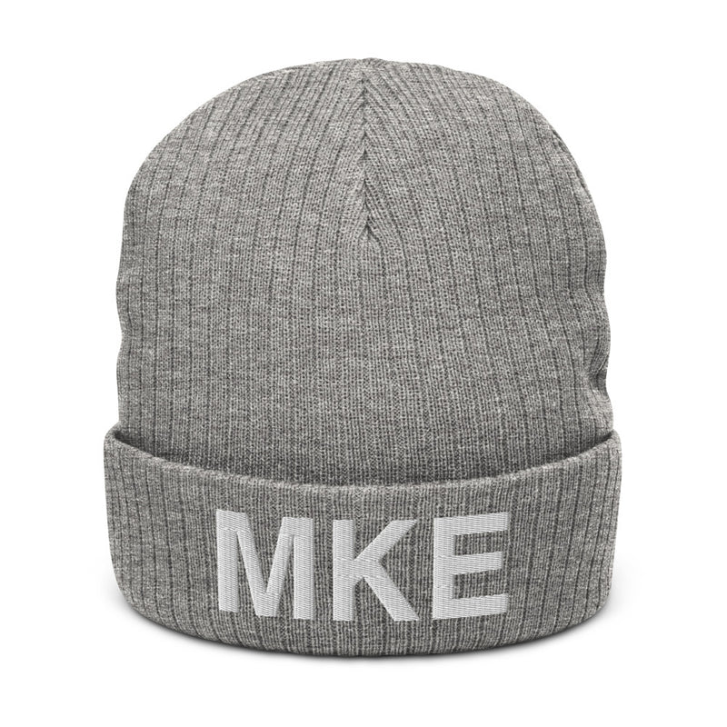 MKE Milwaukee Airport Code Recycled Polyester Cuffed Beanie