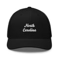 Cursive North Carolina Trucker Hat
