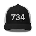 734 Ann Arbor Mi Area Code Trucker Hat