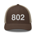 802 Vermont Area Code Trucker Hat