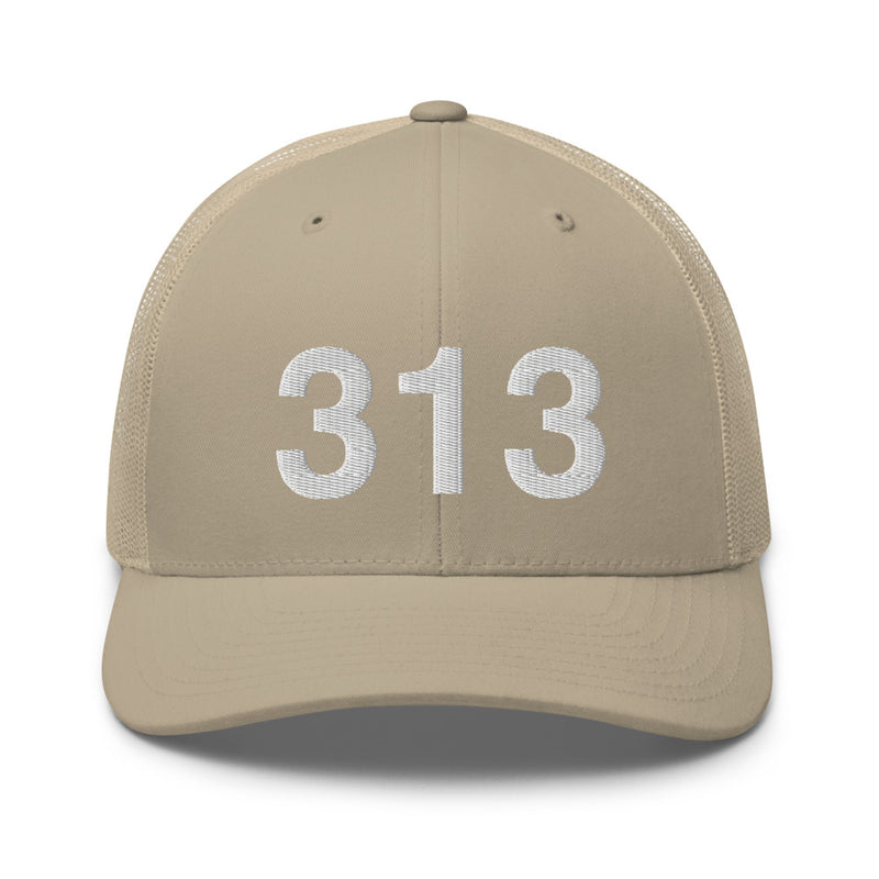 313 Detroit MI Area Code Trucker Hat