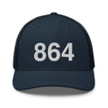 864 Greenville SC Area Code Trucker Hat
