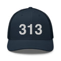 313 Detroit MI Area Code Trucker Hat