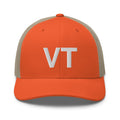 Vermont VT State Abbreviation Trucker Hat