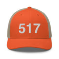517 Lansing MI Area Code Trucker Hat