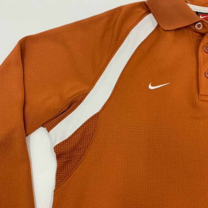 Long Sleeve Texas Longhorns Nike Polo Size S