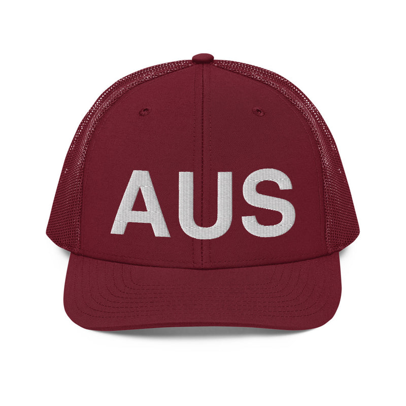 AUS Austin Airport Code Richardson Trucker Hat