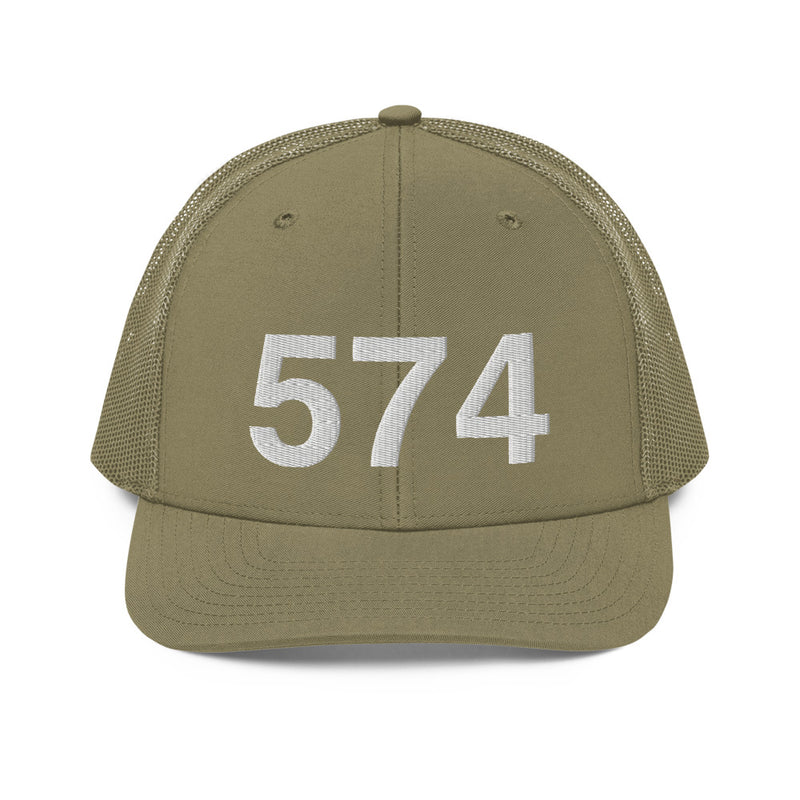 574 South Bend IN Area Code Richardson 112 Trucker Hat