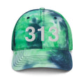 313 Detroit MI Area Code Tie Dye Dad Hat