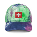 Switzerland Flag Tie Dye Dad Hat