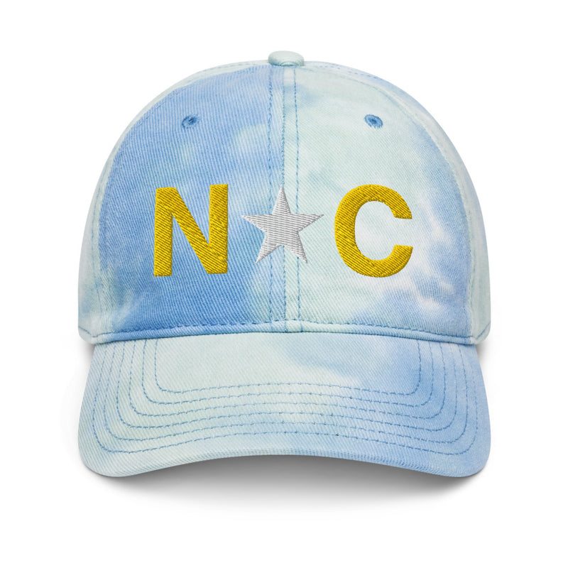 North Carolina Flag Tie Dye Dad Hat