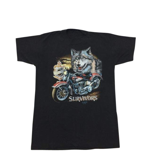 80s Harley Davidson 3D emblem T-shirt