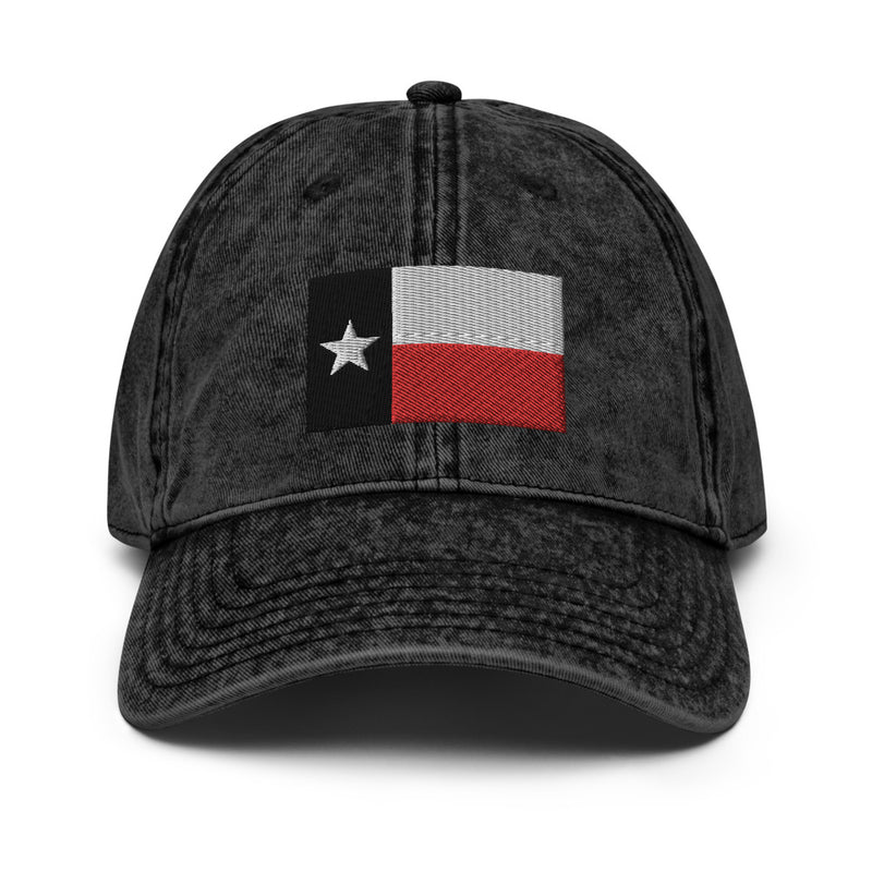Black and Red Texas Flag Faded Dad Hat