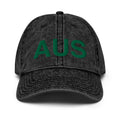 Black and Green AUS Austin Airport Code Faded Dad Hat