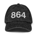 864 Greenville SC Area Code Faded Dad Hat