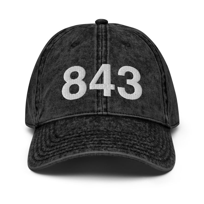 843 Charleston SC Area Code Faded Dad Hat