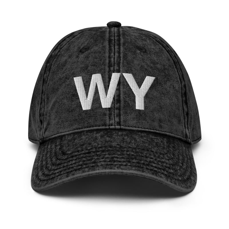 Wyoming WY Faded Dad Hat