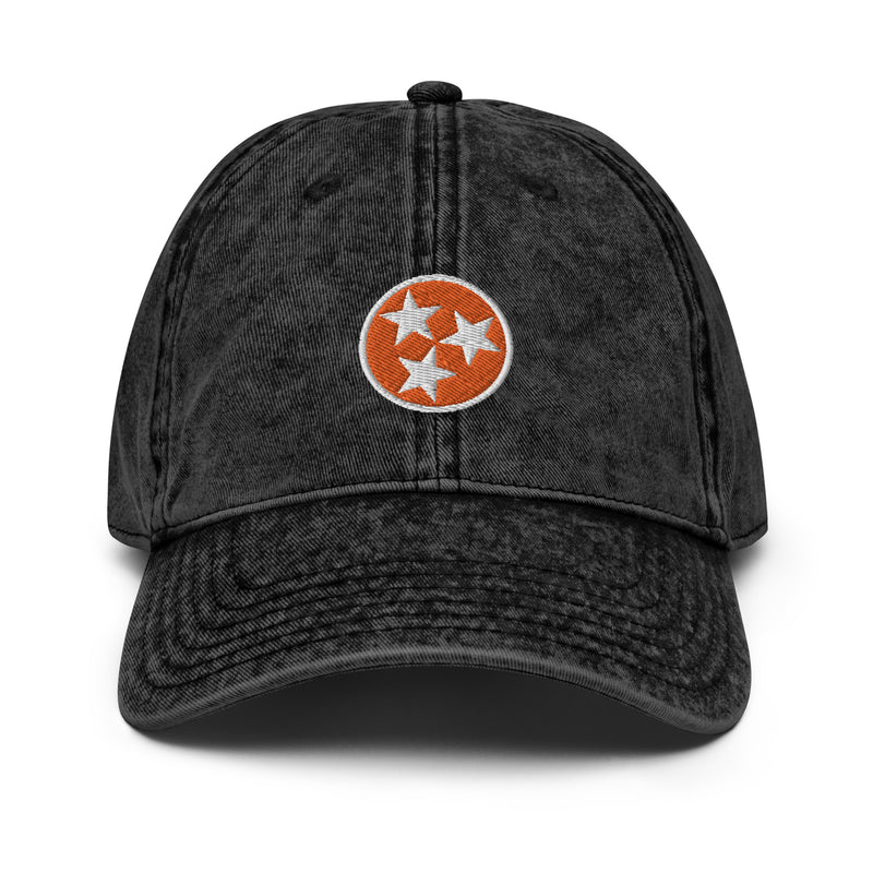 Orange Tennessee Flag Faded Dad Hat.