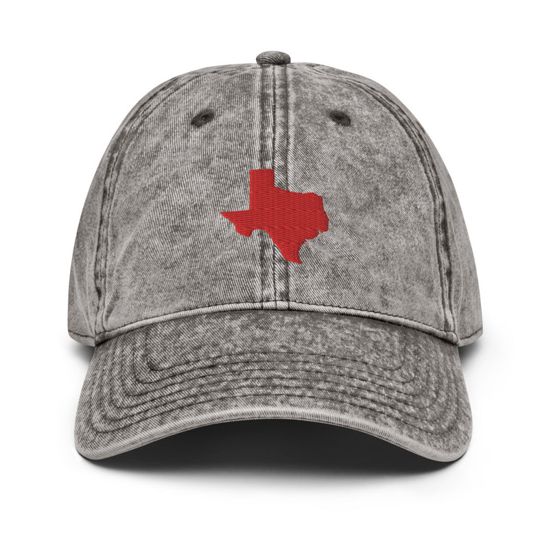 Red Texas Faded Dad Hat